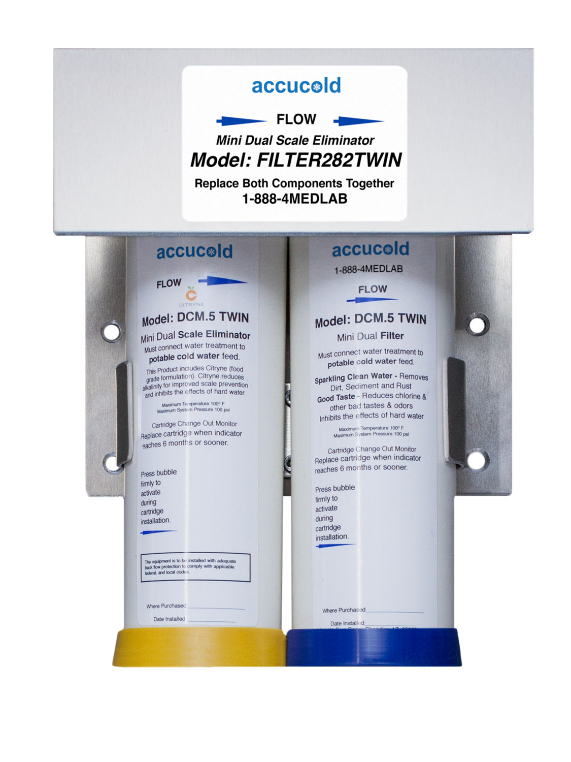 Commercially listed countertop ice and water dispenser with 160 lb. ice production capacity and included filter kit